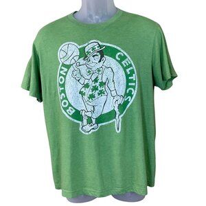 NBA Brand Boston Celtics Vintage Lt. Green Men's Mascot Logo Tee Shirt Small